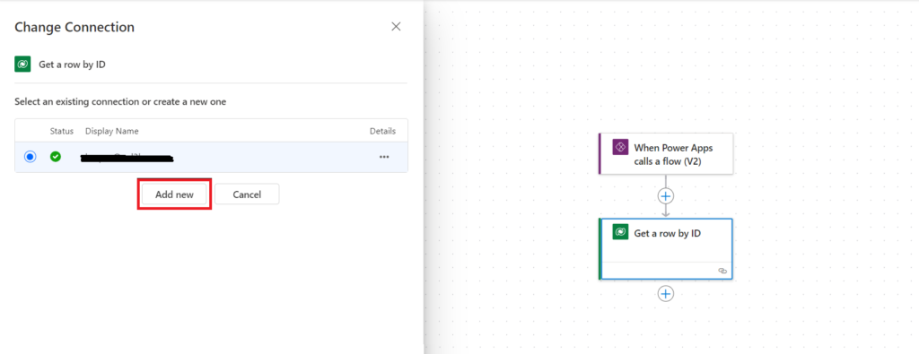 screen view 1.setting up a service principal connection reference