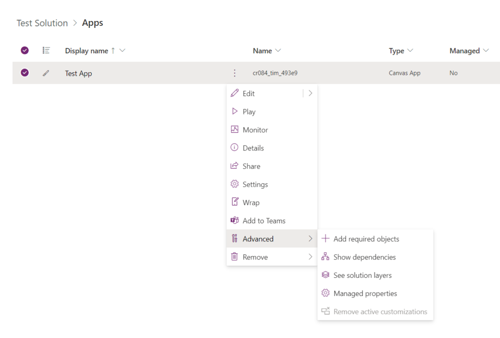 image of adding dependent components in the power platform