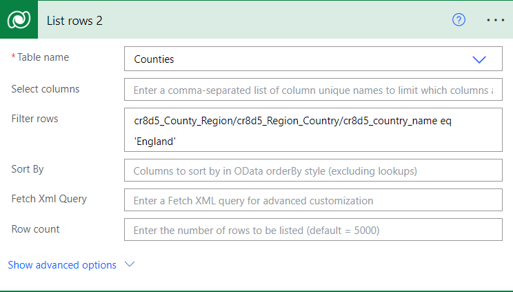 image of power automate accessing the grandparent record