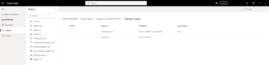 Viewing solution layers